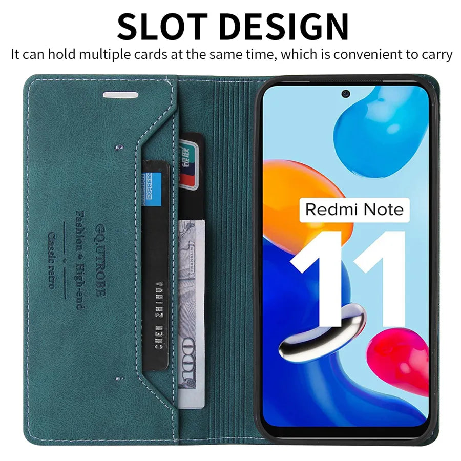 Wallet Flip Leather Case For Xiaomi Redmi 12C 10C 9A 9C Note 12 Pro Plus 11 Pro 11S 10 Pro 9 Pro 8T 7 Mi Poco M5 12T Pro