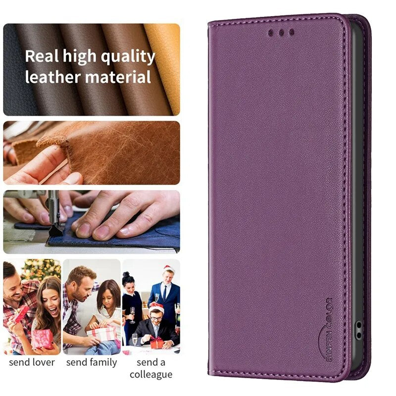 Wallet Magnetic Flip Leather Case For Xiaomi 13 Lite 12T 12 Lite 11T 11 Lite Poco X5 Pro F5 Pro X3 NFC Redmi 12 Note 12 11 Pro 9