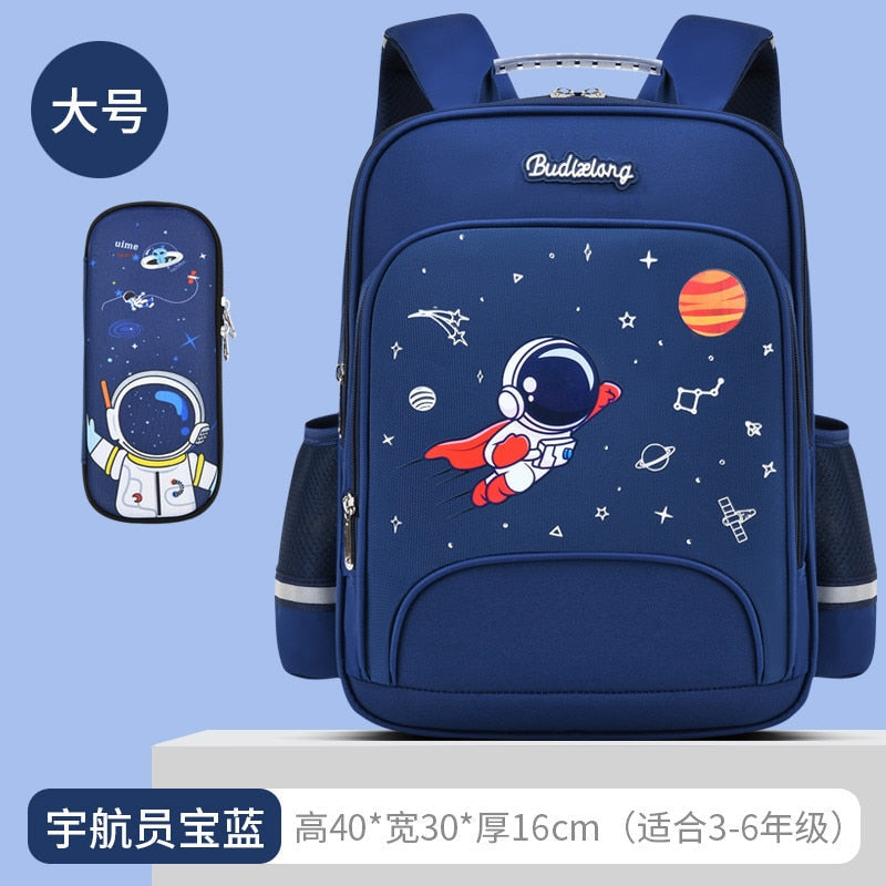 Waterproof Children School Bags For Boys Kids Backpack Orthopedic Backpack schoolbag Primary School backpack mochila large blue1