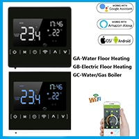 WiFi Smart Thermostat Touch screen Temperature controller for Water/Electric/Gas Boiler Works with Smart Home