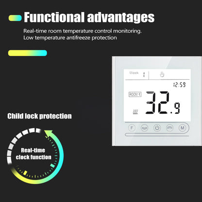 WiFi Smart Thermostat Touch screen Temperature controller for Water/Electric/Gas Boiler Works with Smart Home