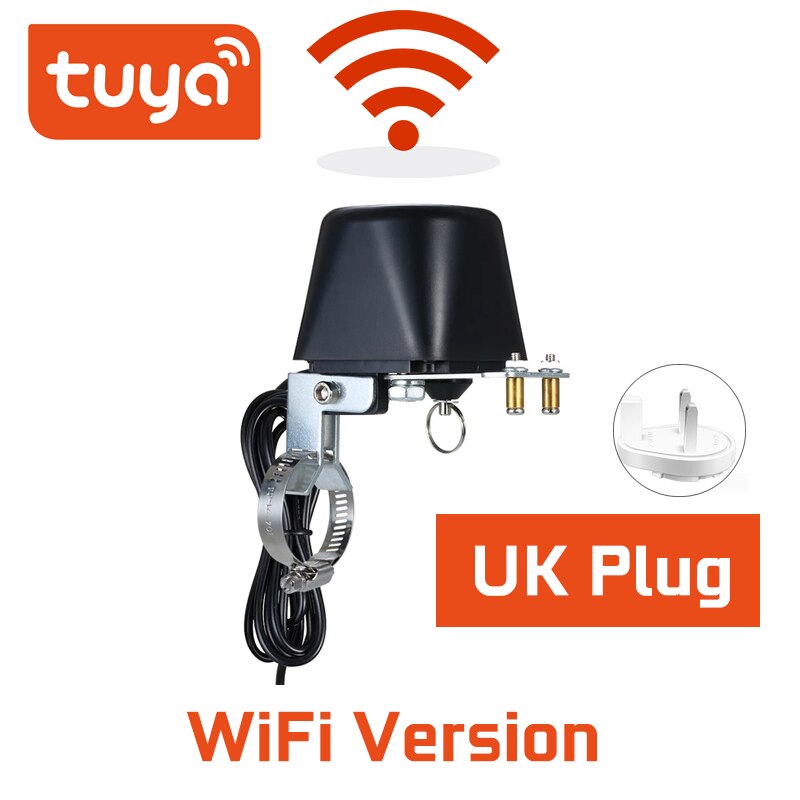Wifi/Zigbee Smart Valve Controller for Water & Gas Pipelines, Alexa & Google Assistant Compatible WiFi UK Plug