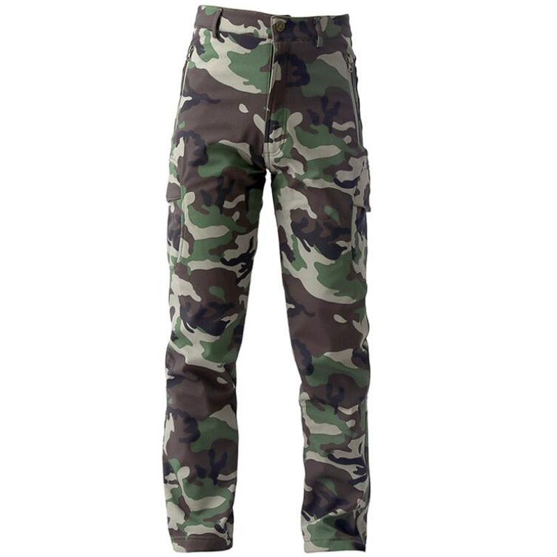 Winter Camping Hiking Pants Outdoor Thicken Fleece Thermal Military Tactical Trekking Trousers Climbing Hunting Sporting Pant