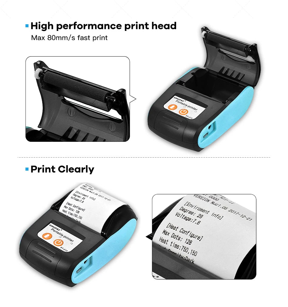 Wireless Mini Thermal Printers Portable Receipt Printer Bluetooth 58mm Mobile Phone Android POS PC Pocket Bill Makers Impresora