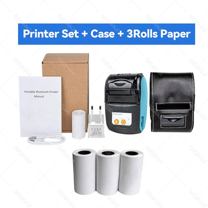 Wireless Mini Thermal Printers Portable Receipt Printer Bluetooth 58mm Mobile Phone Android POS PC Pocket Bill Makers Impresora Add 3 Rolls CHINA US plug