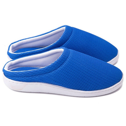 Woman Shoes Shoes for Men Slippers Indoor Flip Flop Keep Warm Comfortable Memory Foam Solid Flat Light Couple Walking Shoes blue