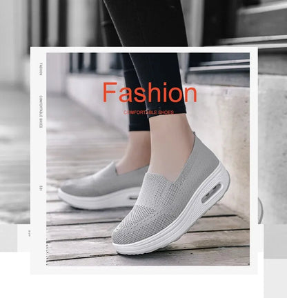 Women's Mesh Breathable Running Shoes, Solid Color Lace Up Front Summer Walking Shoes, Flying Woven Casual Sneakers