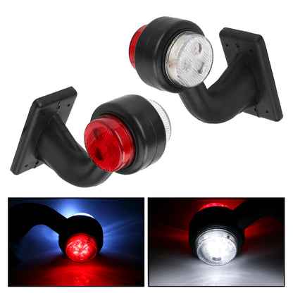 2Pcs/set Truck Lamp Car-styling 12/24V LED Side Marker Light Indicator Lamp Red White Tail Light Assembly