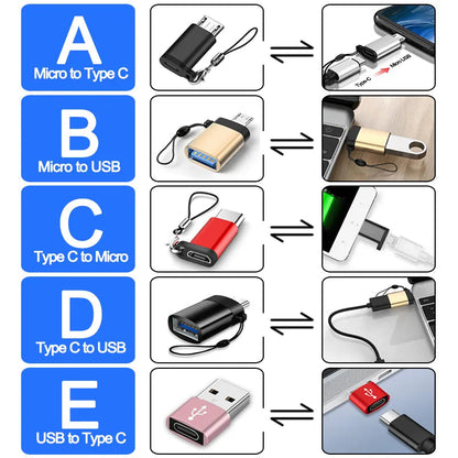 otg Type C to Micro usb cable Converter Type C To USB 3.0 OTG Adapter for MacbookPro Xiaomi Samsung phone Charging Cable charger