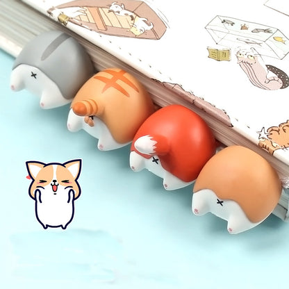 Cute Cartoon Cat Dog Hamster Fox Ass Bookmarks Kawayi Novelty Book Reading Item Creative Gift for Kids Children Stationery